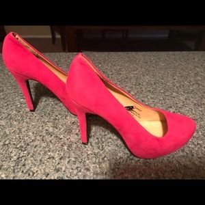 Pink Suede Pumps
